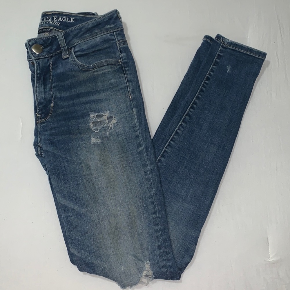 American Eagle Hi-Rise Jegging Super Stretch Size 0 Long